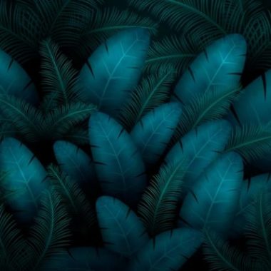 wandbild-boho-grüne-blätter-abstrakt-natur