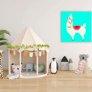 mockup lama tiere illustration kinderzimmer 2