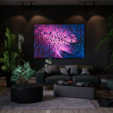 wandbild-blaue-wassertropfen-natur-abstrakt-wohnzimmer