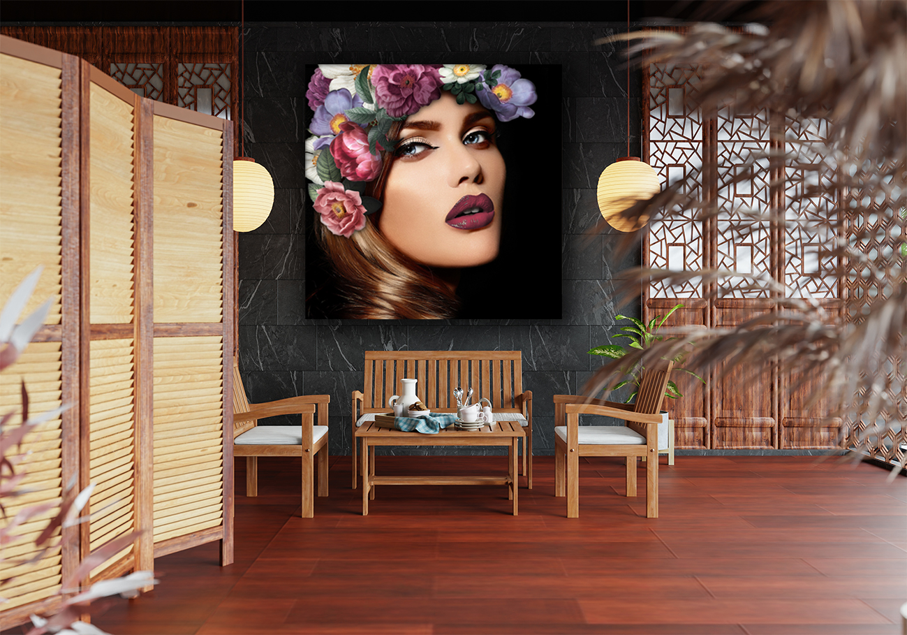 wandbild-blumenfrau-2-quadratisch-menschen-gesichter-flur wandbild-blumenfrau-2-quadratisch-menschen-gesichter-flur