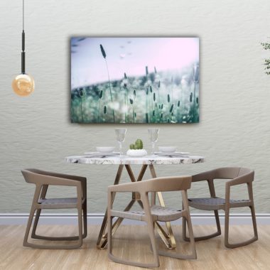 Wandbild Blaue Gräser im Esszimmer, Natur & Landschaft