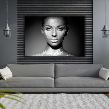 wandbild-glitzerfrau-menschen-gesichter-schwarz-weiss-wohnzimmer2-min