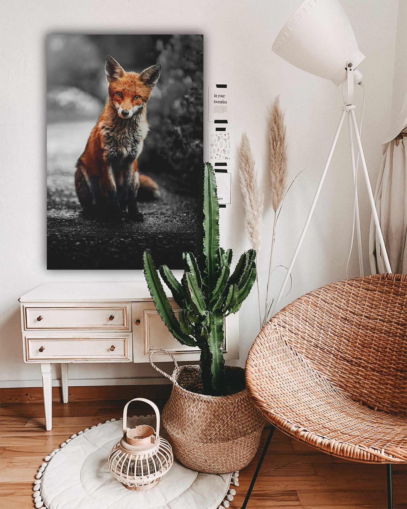 Wandbild Fuchs im Flur, Natur & Tiere Wandbild Fuchs im Flur, Natur & Tiere