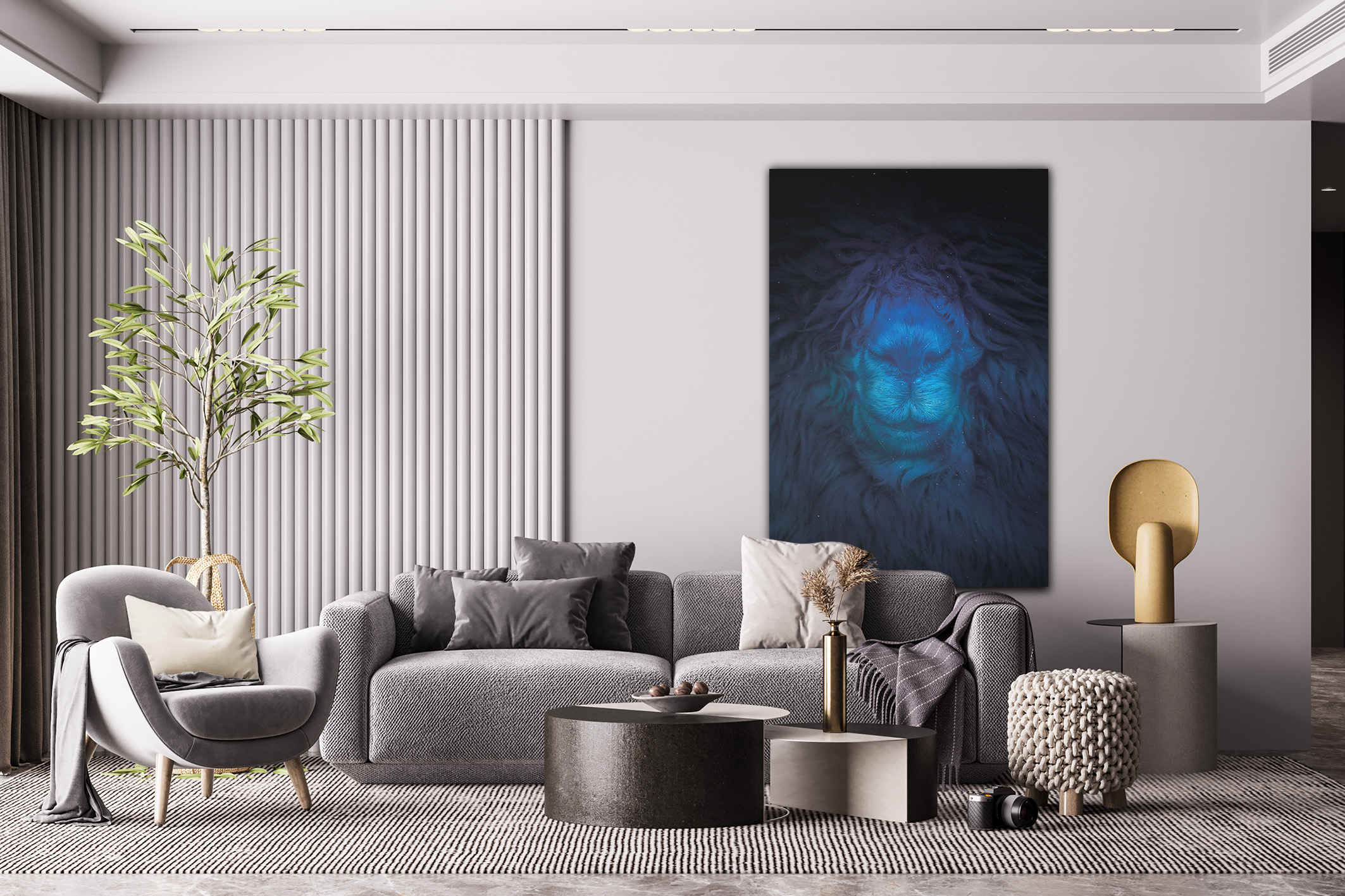 wandbild-astralschaf-tiere-natur-wohnzimmer2 Wandbild Astralschaf im Wohnzimmer, Natur & Tiere