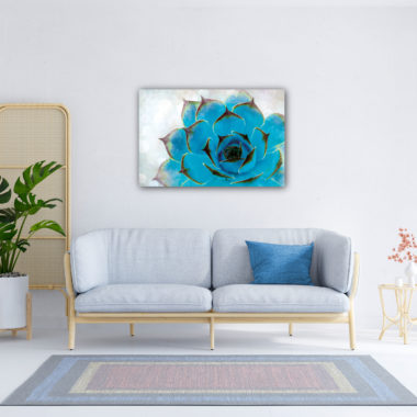 Wandbild Blaue Blume im Flur, Natur & Abstrakt