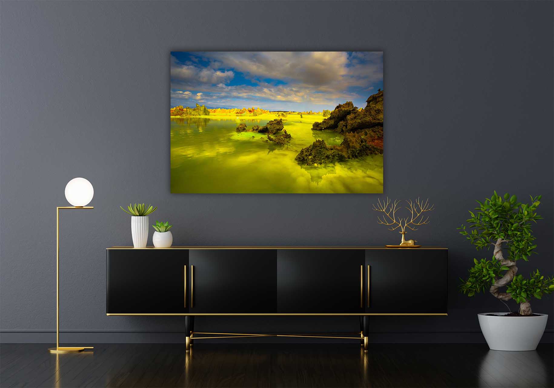 Wandbild Dallol Vulkan im Flur, Natur & Landschaft Wandbild Dallol Vulkan im Flur, Natur & Landschaft