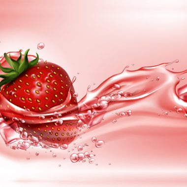 Wandbild Erdbeertraum, Illustration