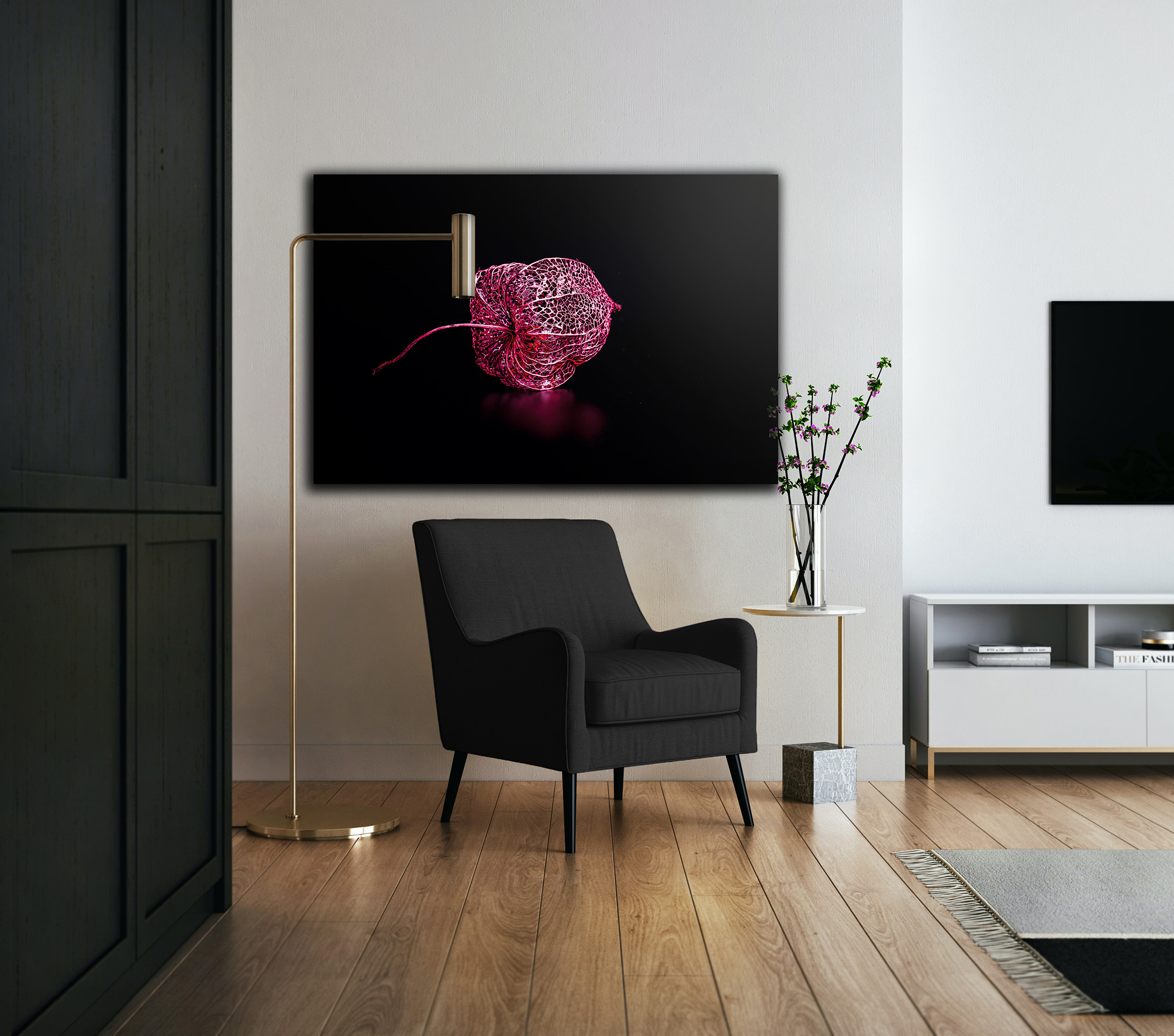 wandbild-lampionblume-natur-marika-gross-flur wandbild-lampionblume-natur-marika-gross-flur