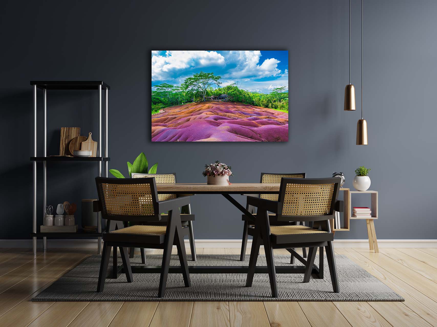 Wandbild Lila Erde im Esszimmer, Natur & Landschaft Wandbild Lila Erde im Esszimmer, Natur & Landschaft