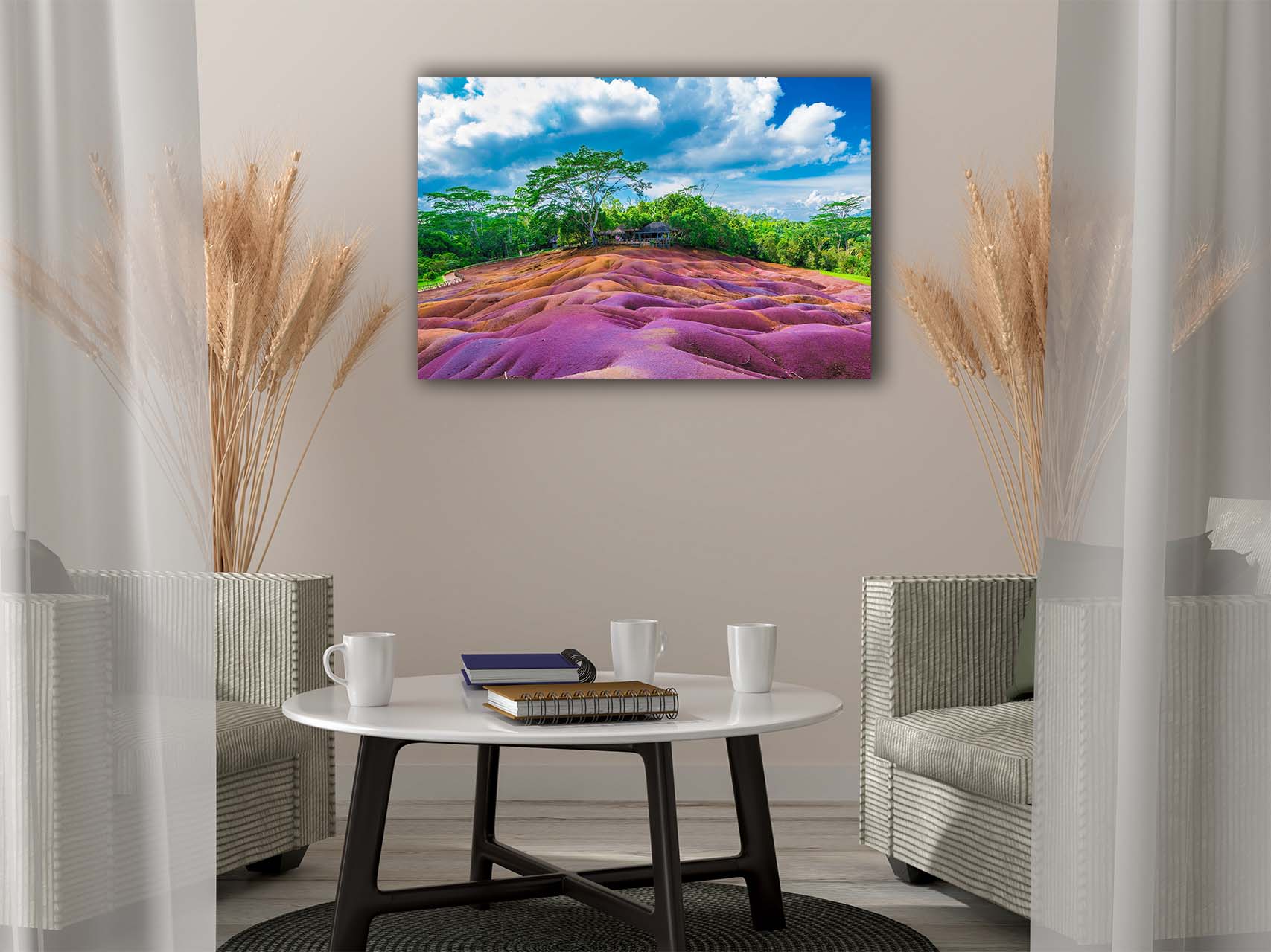 wandbild-lila-erde-natur-landschaft-flur Wandbild Lila Erde im Flur, Natur & Landschaft