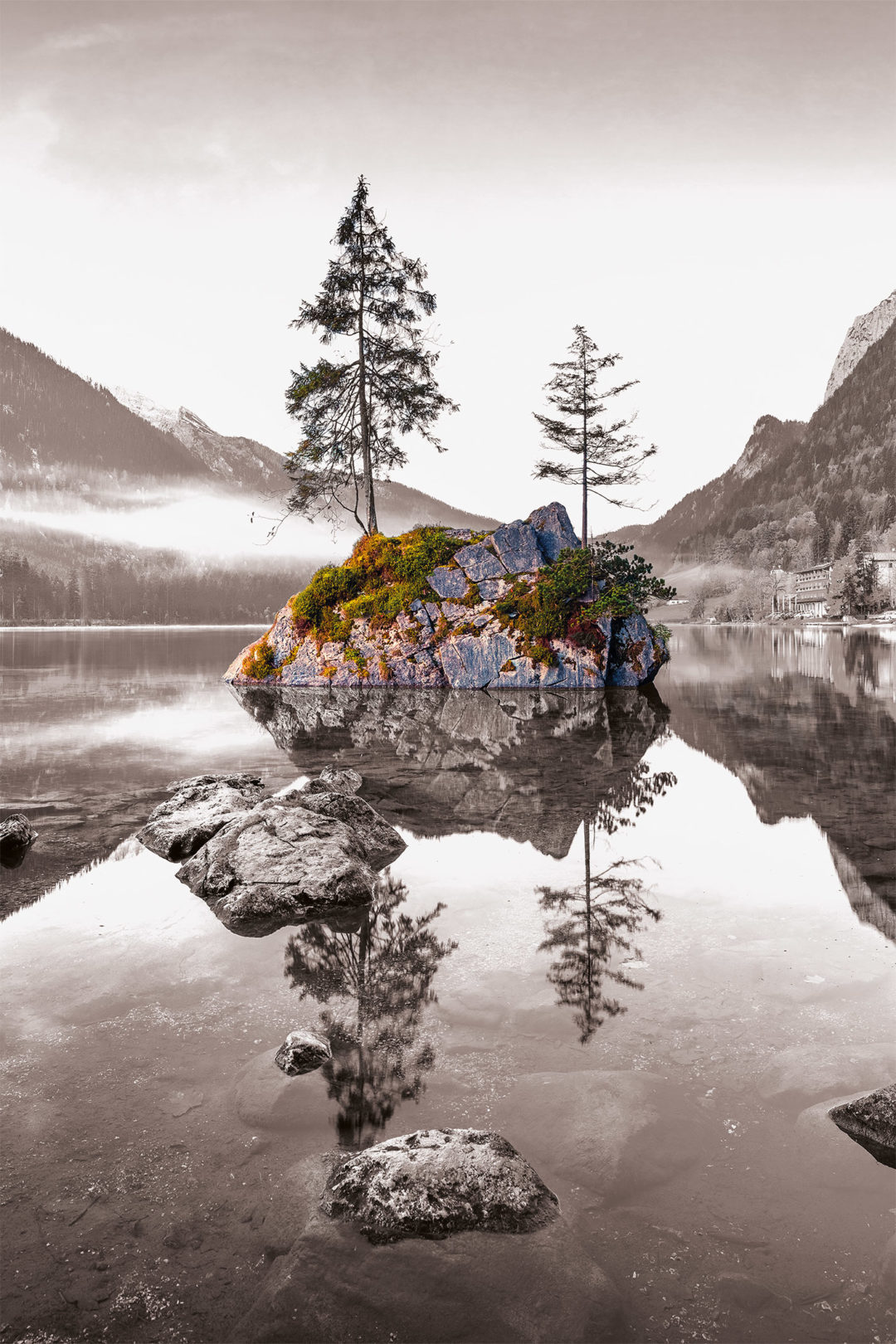 Wandbild Bergsee