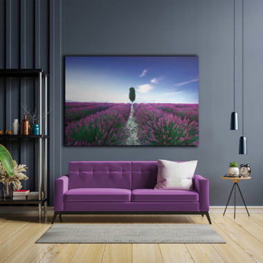 wandbild-blumenfeld-lavendel-mit-baum-natur-landschaft-wohnzimmer