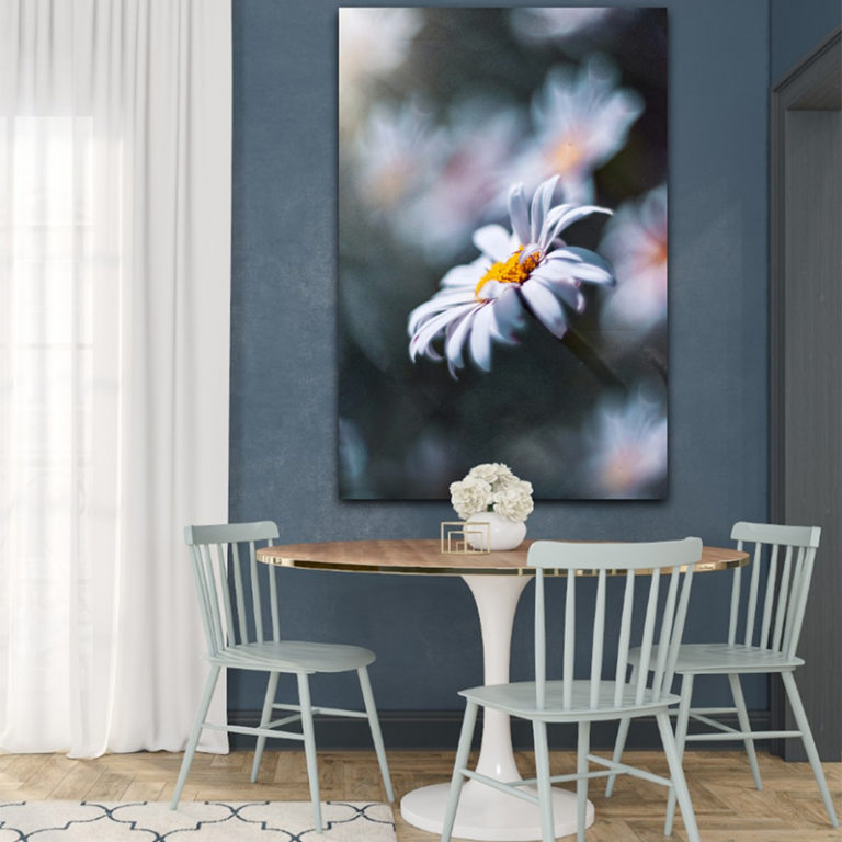 wandbild margerite natur sabine schiebofski esszimmer