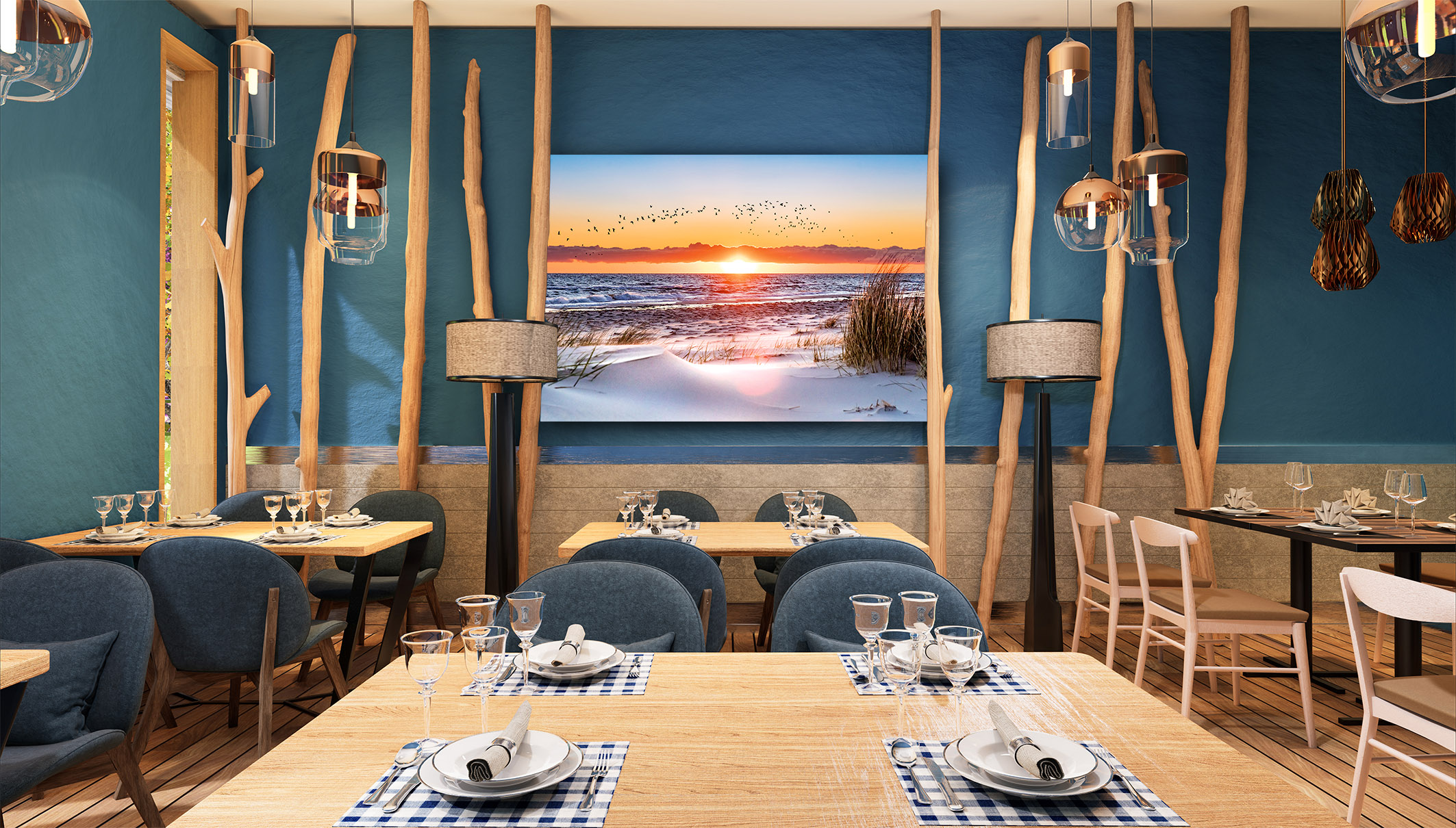Wandbild Strand und Meer im Winter Wandbild Strand und Meer im Winter