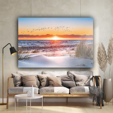 Wandbild Strand und Meer im Winter