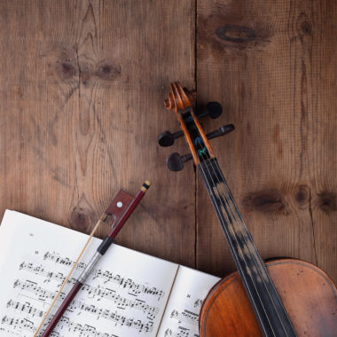 Wandbild Violine mit Noten