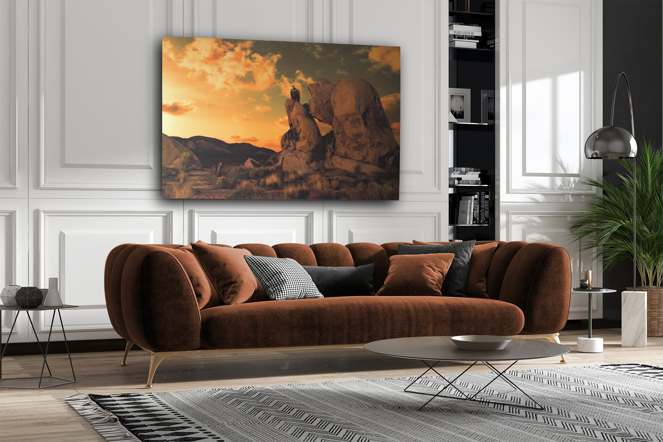 Wandbild Geier auf Felsen Wohnzimmer