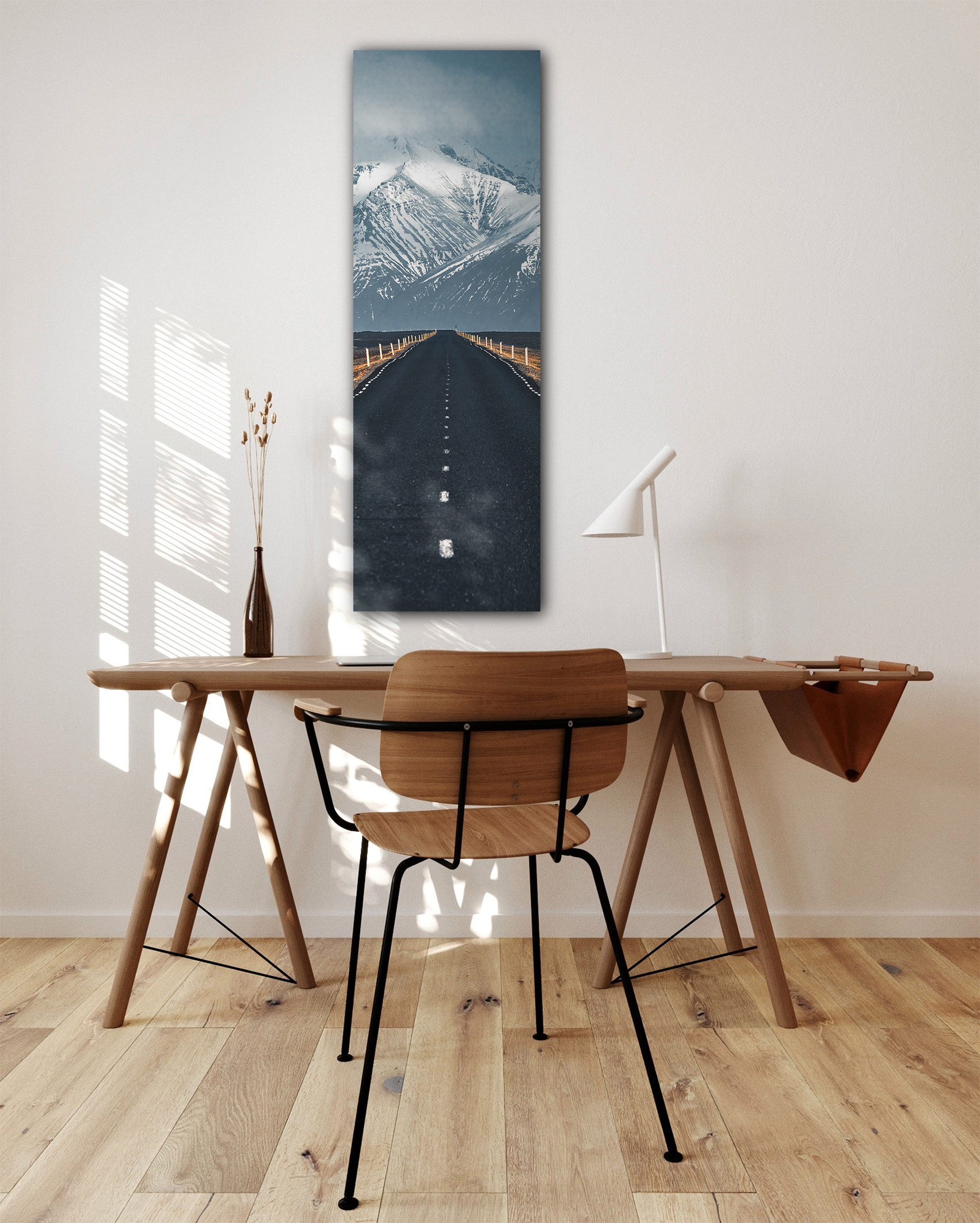 Wandbild Straße in die Berge - Arbeitszimmer