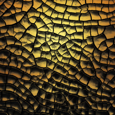 Wandbild Trockener Boden gold