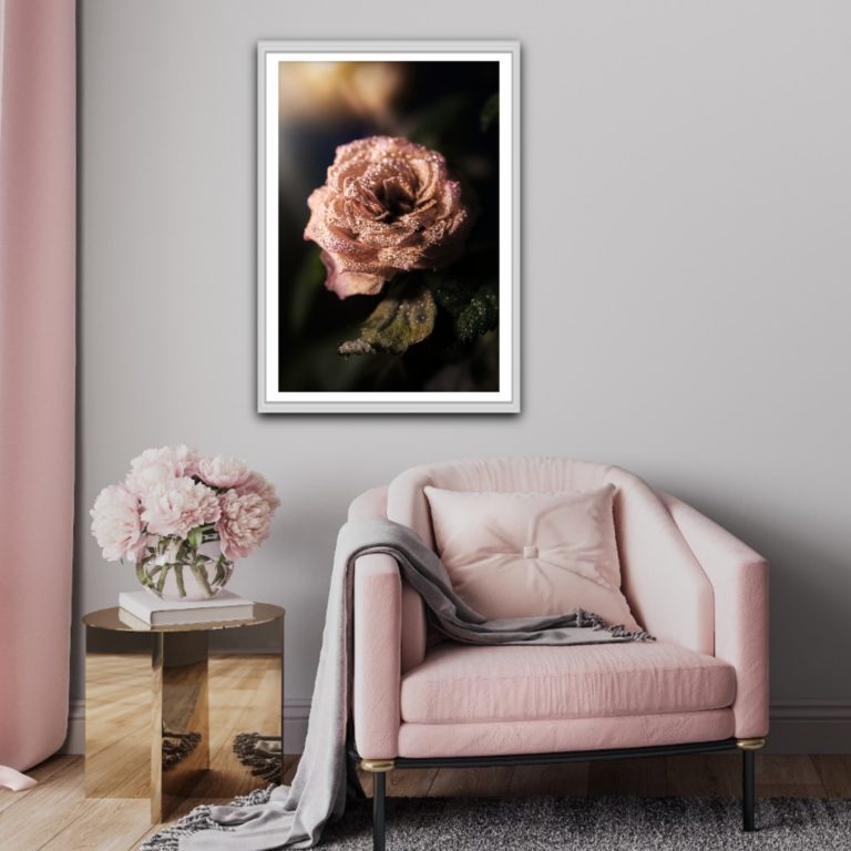 wandbild rose natur landschaft sabine schiebofski flur