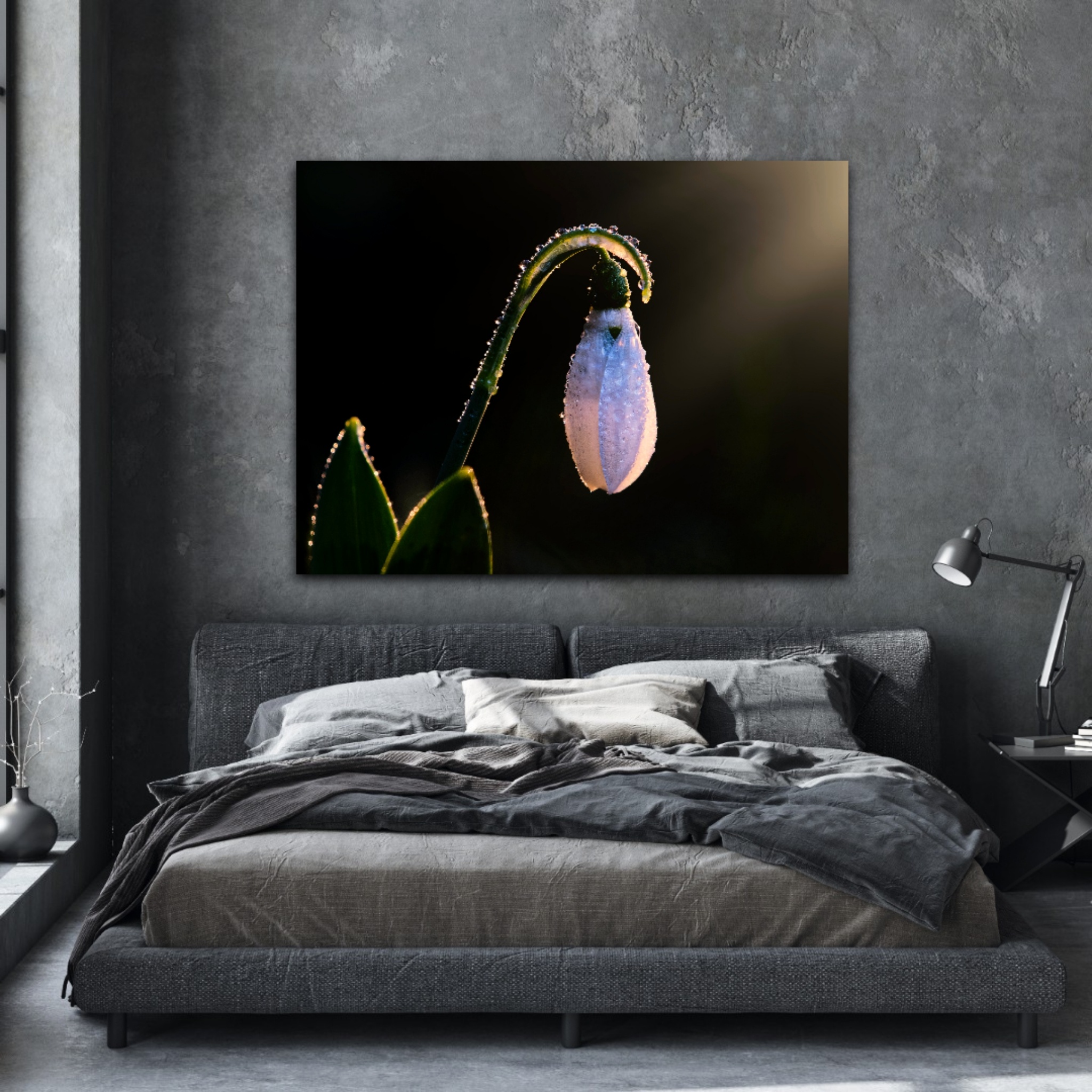 Wandbild Schneeglöckchen, Natur Landschaft, Sabine Schiebofski Schlafzimmer