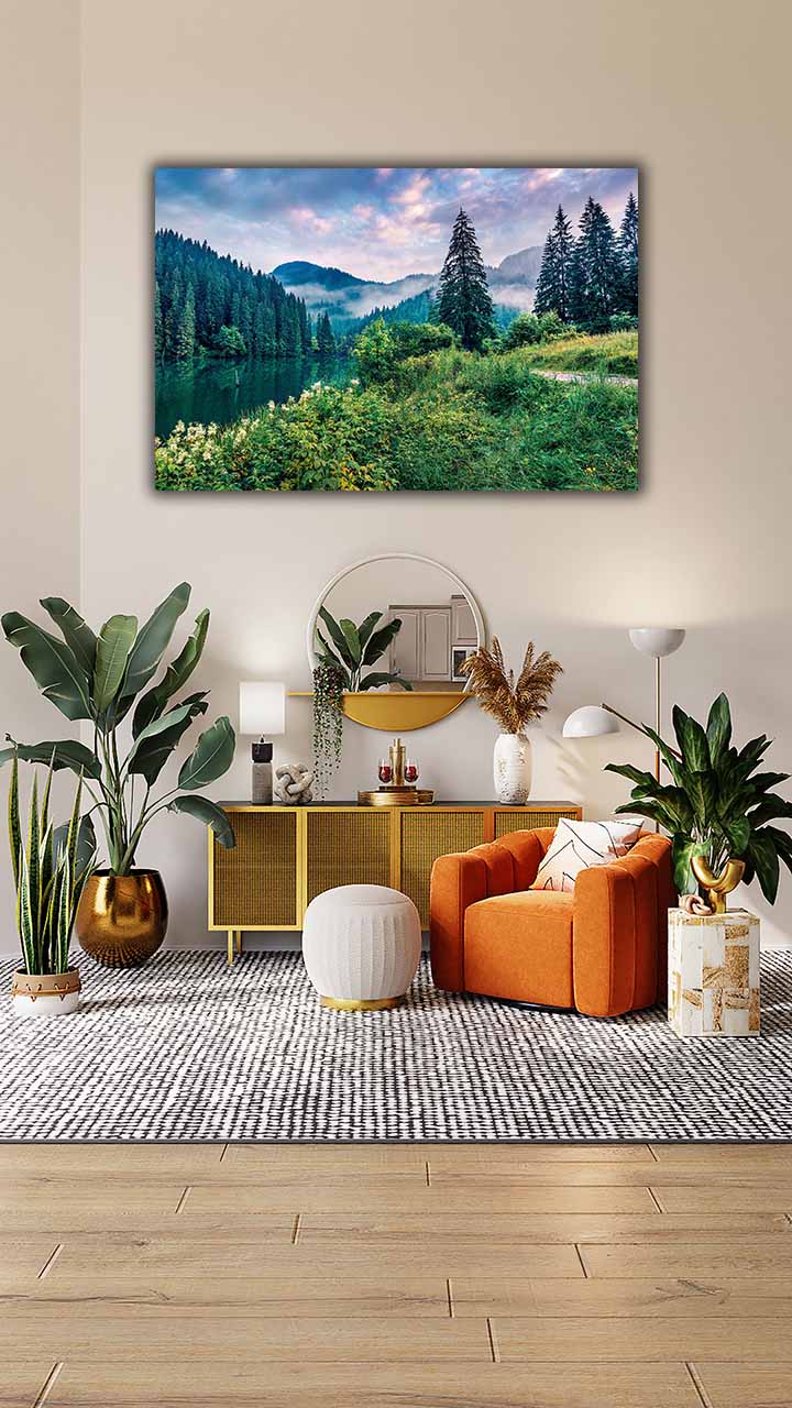 Wandbild Waldsee - Wohnzimmer