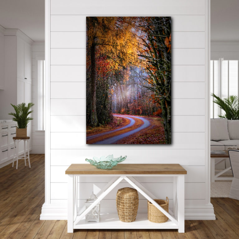 wandbild waldweg natur landschaft sabine schiebofski esszimmer