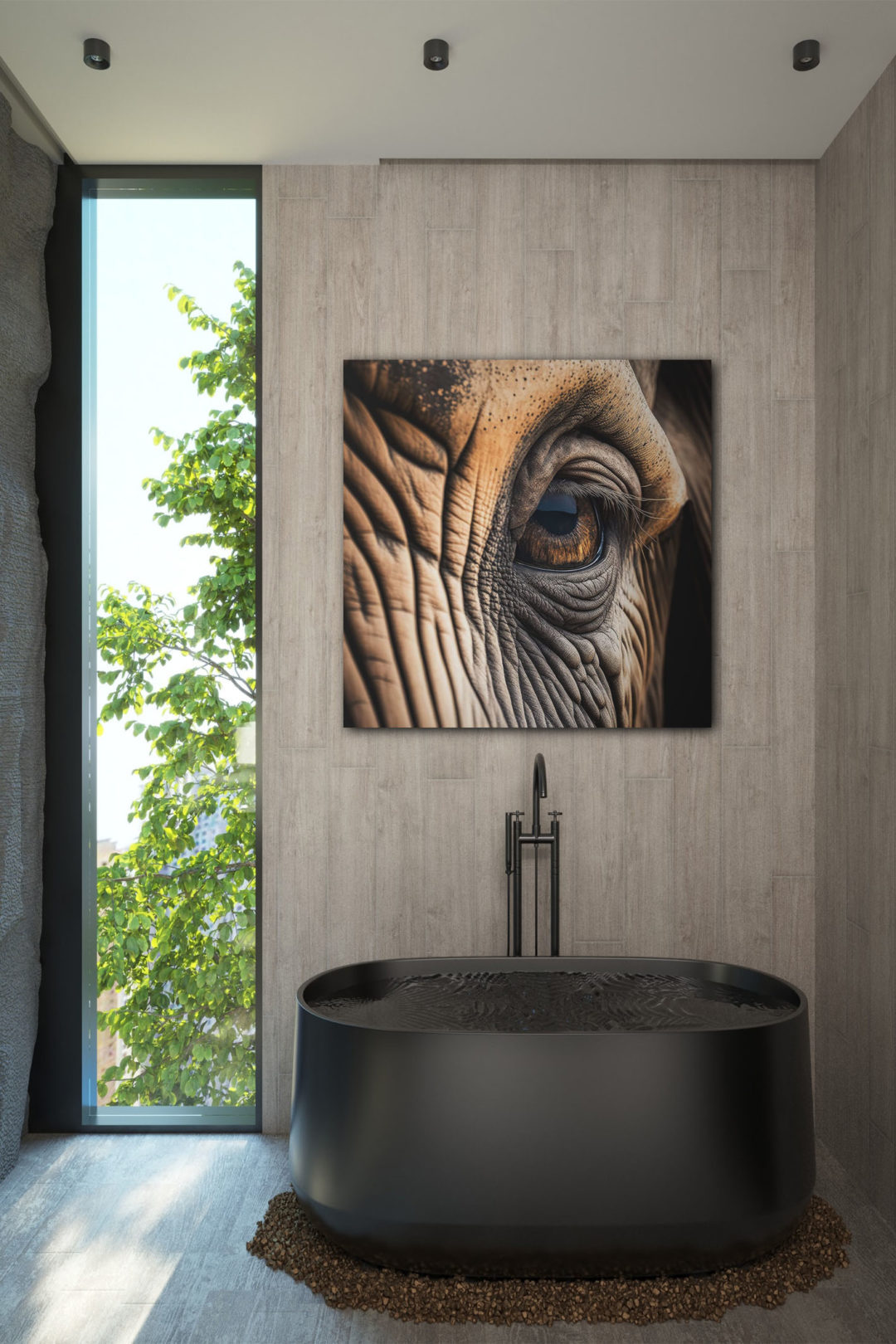 Wandbild Elephant Eye - Badezimmer