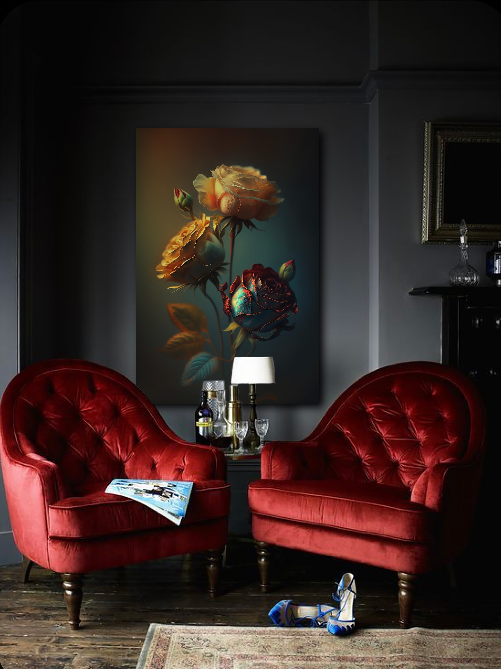 Wandbild Roses - Wohnzimmer 2