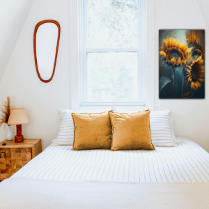 wandbild sunflowers natur landschaft macrobih schlafzimmer