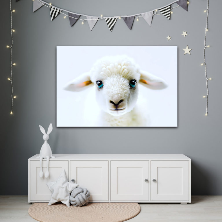 wandbild lamm tiere natur sabine schiebofski flur