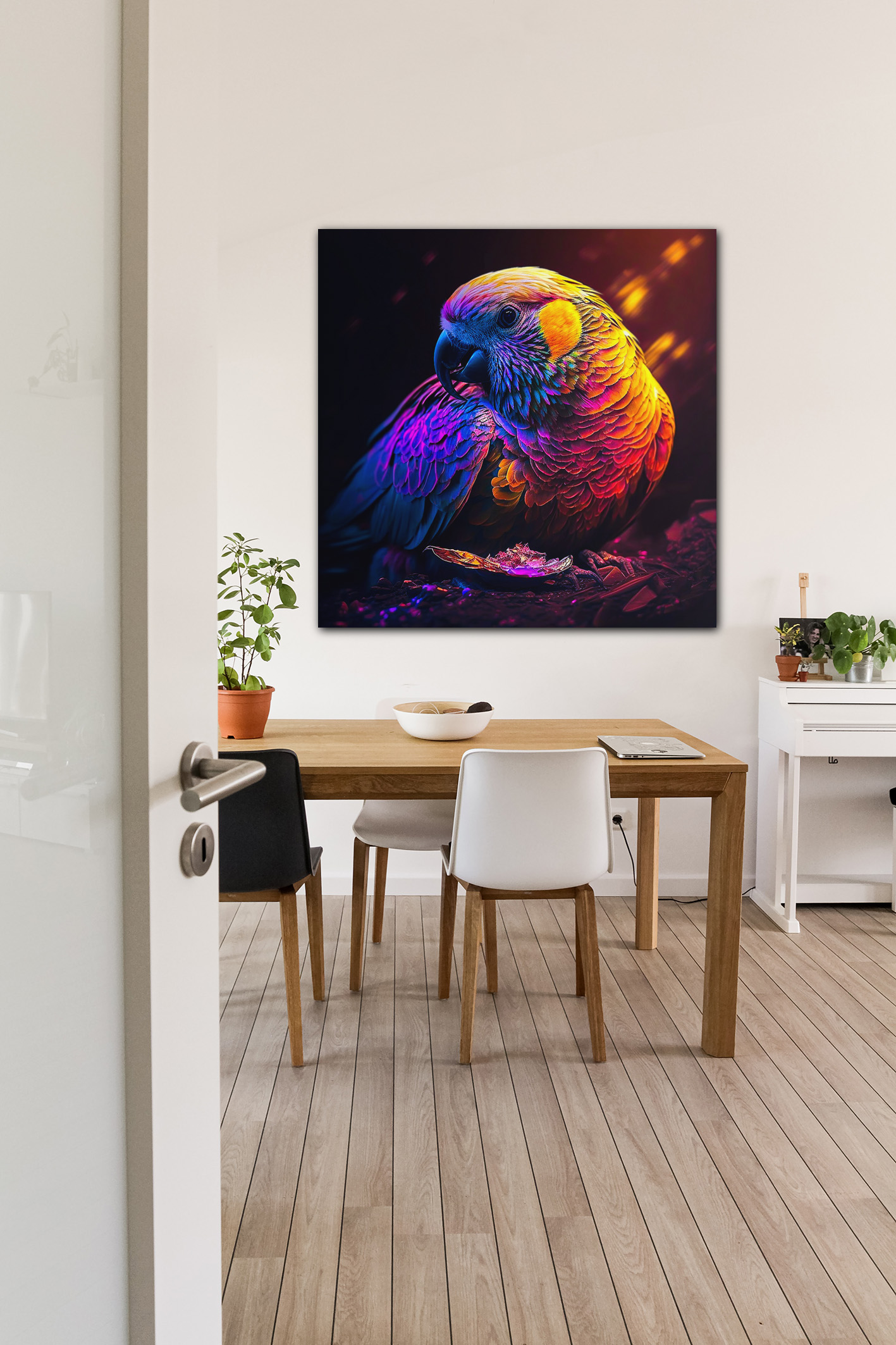 Wandbild Neon Bird Nr.1 - Esszimmer