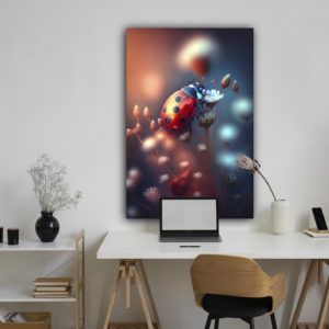 wandbild ladybug tiere natur macrobih arbeitszimmer