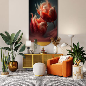 wandbild red tulips natur edise memic flur