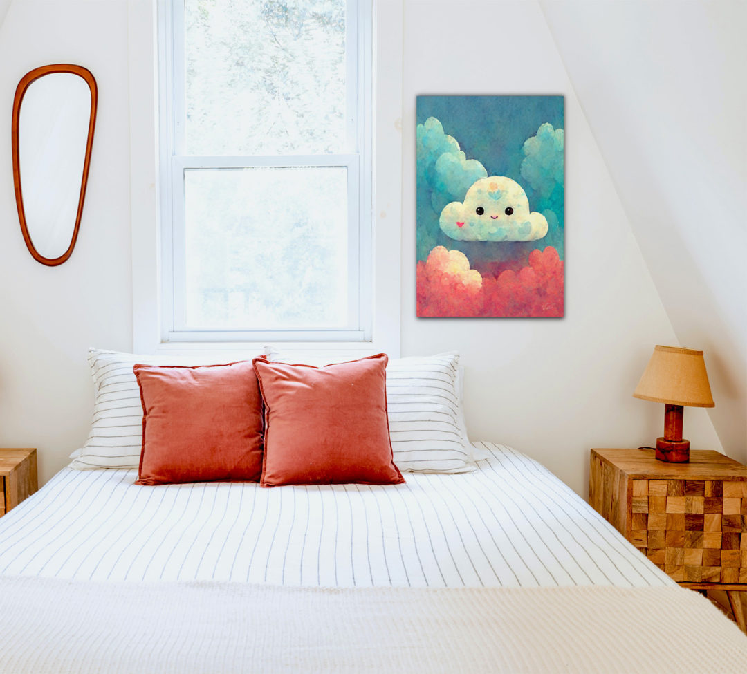 Wandbild Cute Cloud - Schlafzimmer