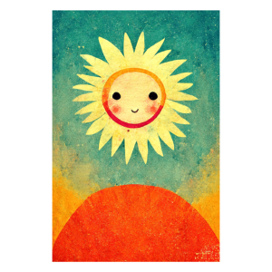 Wandbild Cute Sun
