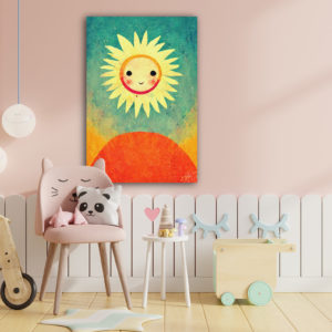 wandbild cute sun daniel decker kinderzimmer