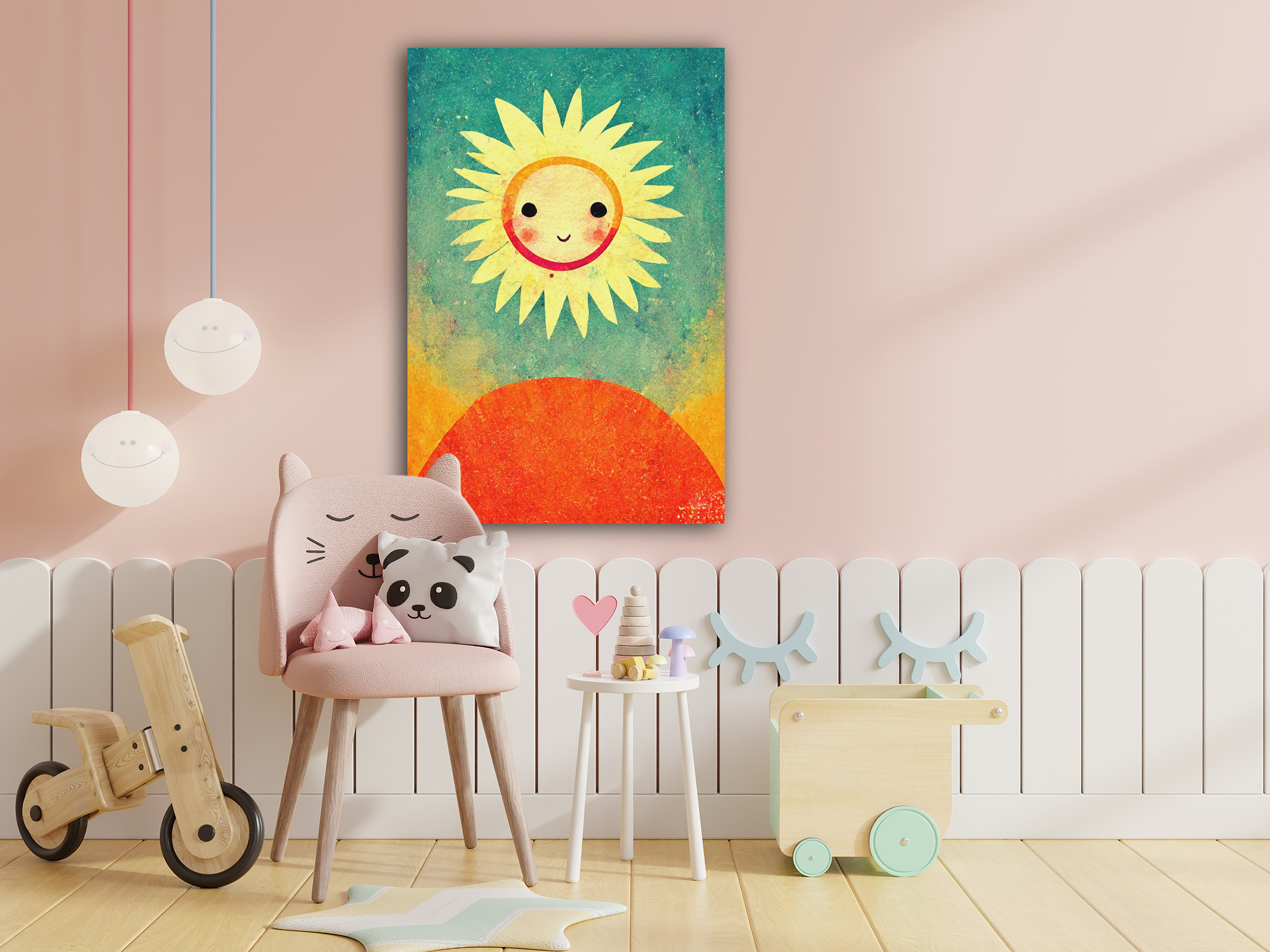 Wandbild Cute Sun - Kinderzimmer