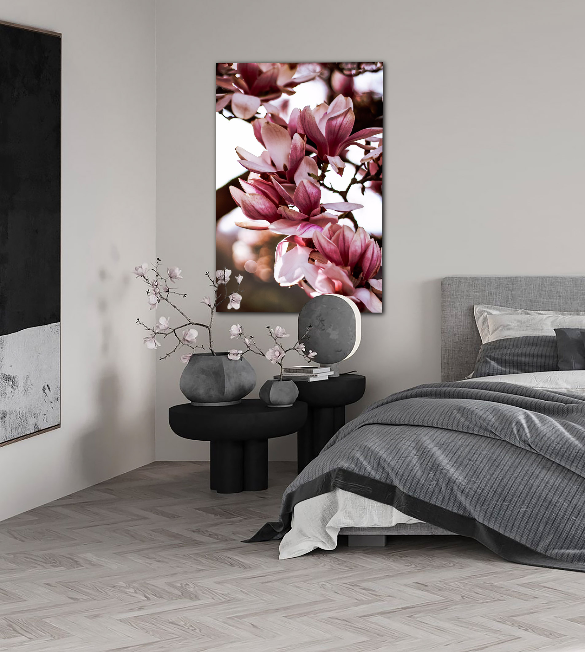 Wandbild Magnolia - Schlafzimmer