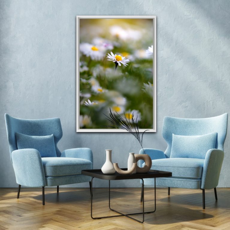 wandbild massliebchen sabine schiebofski flur