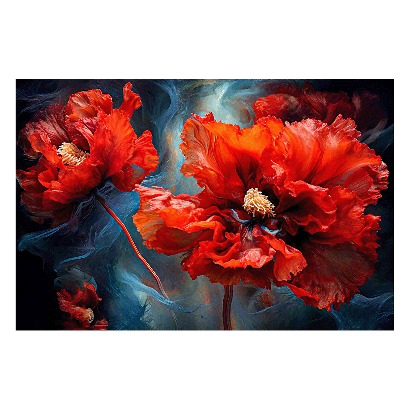 Wandbild Bright red poppies Wandbild Bright red poppies