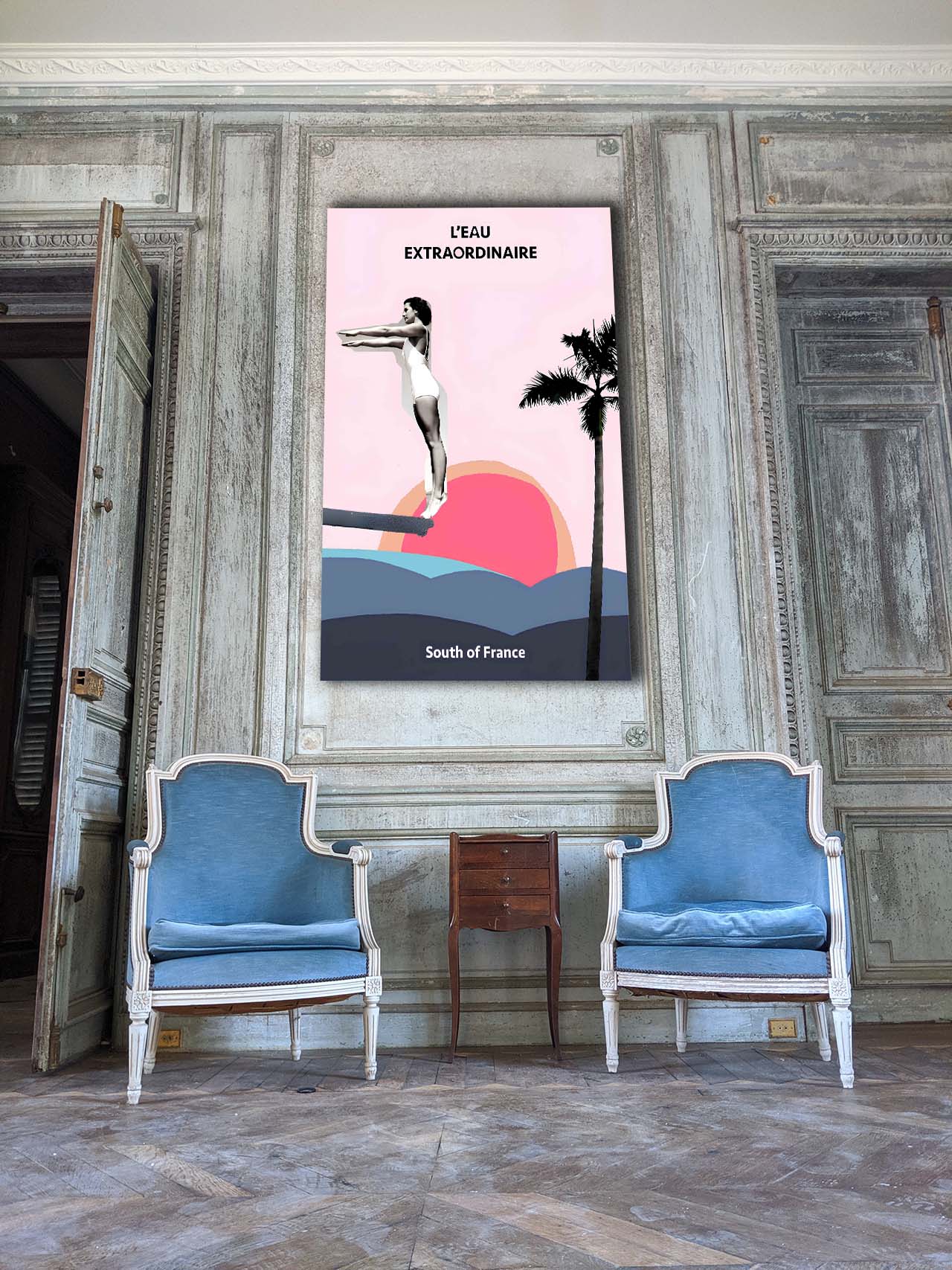 Wandbild Eau Extraordinaire - Wohnzimmer Wandbild Eau Extraordinaire - Wohnzimmer