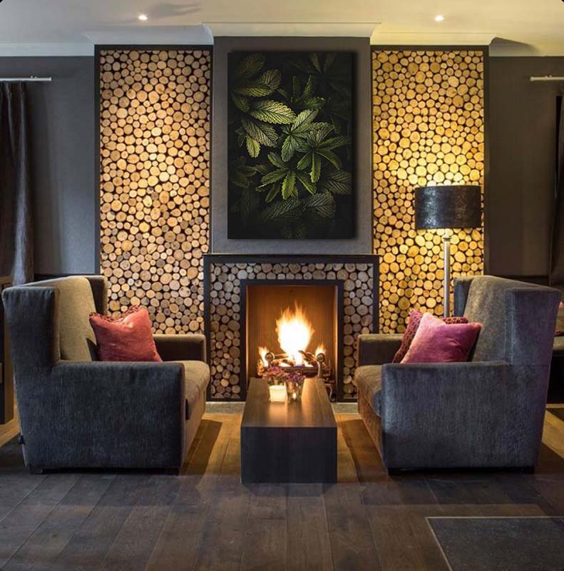 Wandbild Green Wohnzimmer