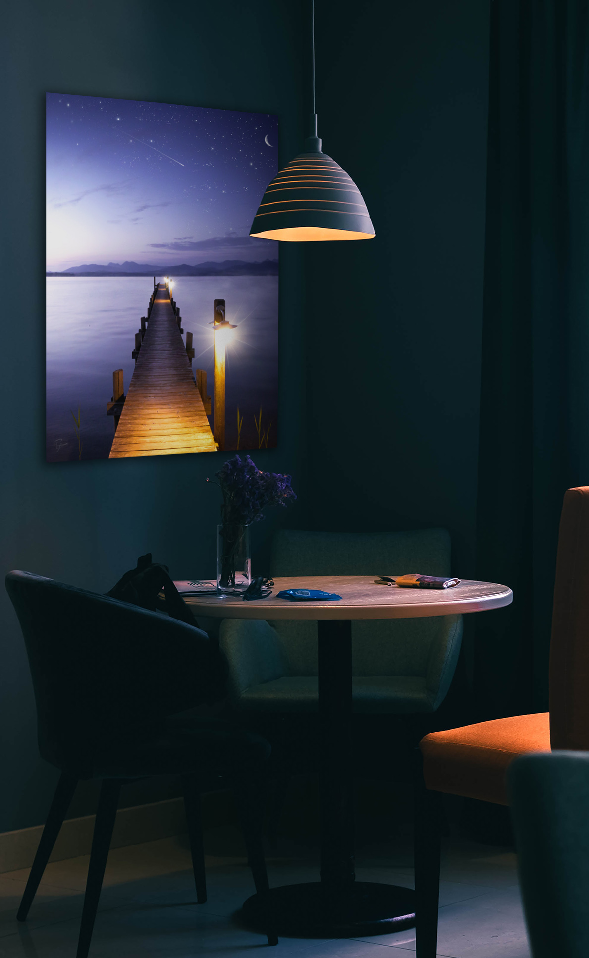 Wandbild Steg der Sterne - Wohnzimmer