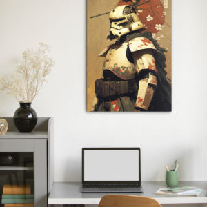 wandbild storm trooper samurai daniel decker office