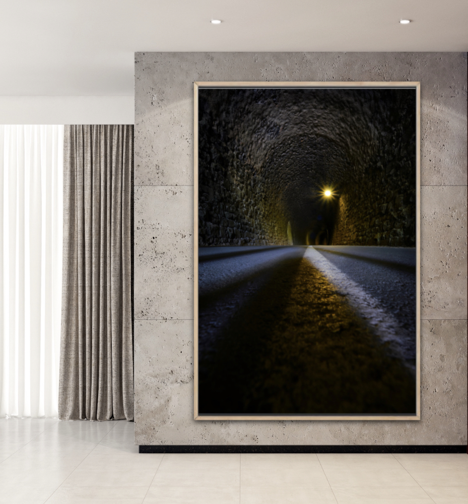 Wandbild Licht im Tunnel