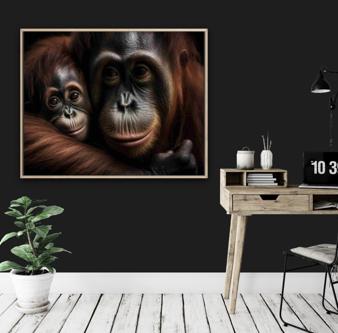 Wandbild Orang Utan