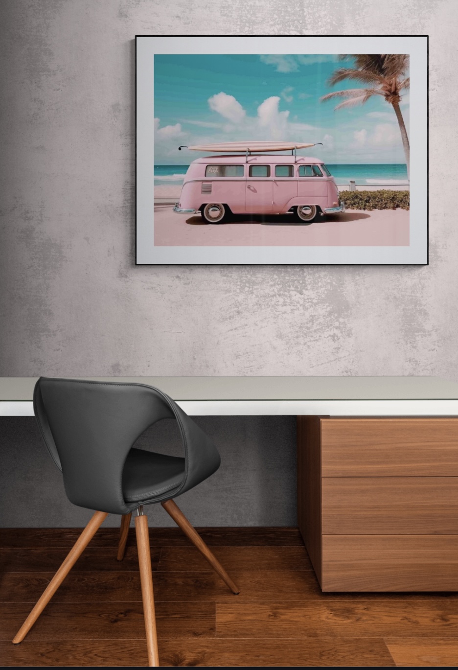 Wandbild Purple Surftrip Abstrakt Landschaft-Büro-Flur-Arbeitszimmer Wandbild Purple Surftrip