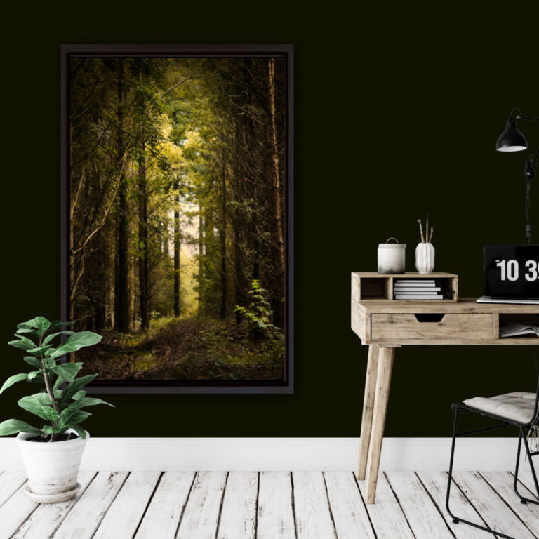 Wandbild Waldweg 1 Arbeitszimmer Buero Natur Landschaft Sabine Schiebofski