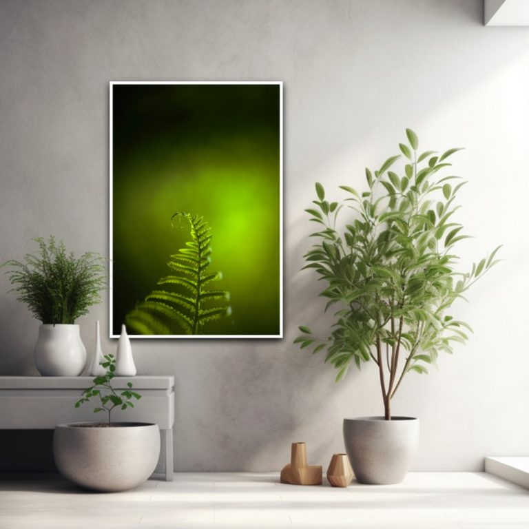 wandbild farnkraut sabine schiebofski flur